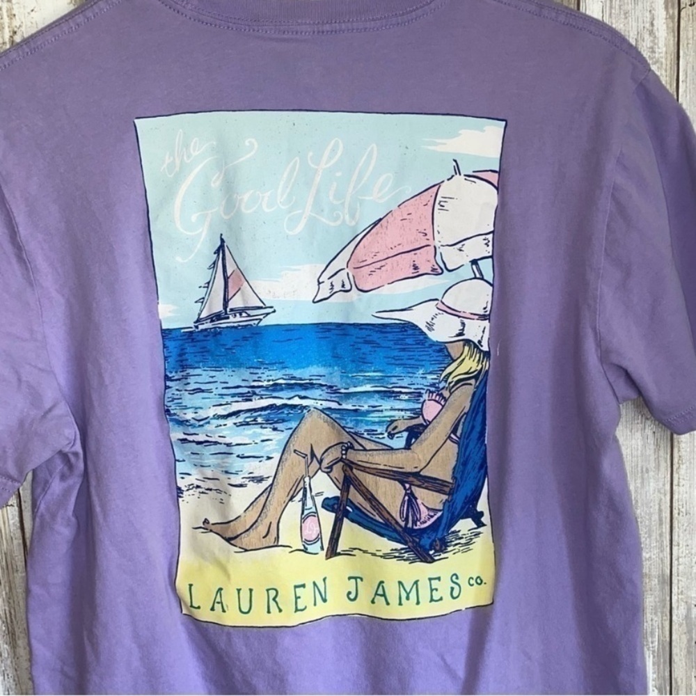 Lauren James Purple Tee - Picture 3 of 4